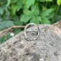 Hammered Hoop Leaf Ring In Sterling Silver, thumbnail 1 of 6
