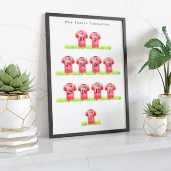 Personalised Football Shirt Family Tree Gift, 4 of 8