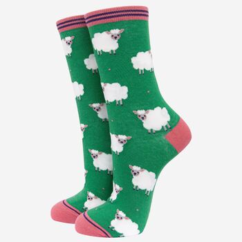 Women's Spring Farm Animals Bamboo Socks Gift Set, 3 of 5