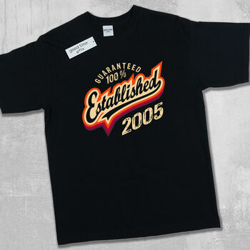 'Established 2005' 18th Birthday Gift T Shirt, 6 of 10