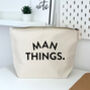 Man Things Monochrome Men's Toiletry Wash Bag, thumbnail 2 of 7