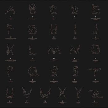 Personalised Alphabet Yoga Print, 4 of 5