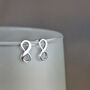 Sterling Silver Infinity Studs, thumbnail 1 of 2