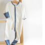 Blue Zip Up Organic Cotton Baby Sleepsuit, thumbnail 1 of 3