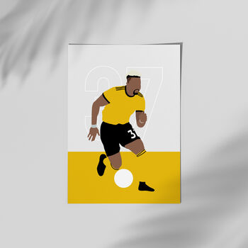 Adama Traore Wolves Football Poster, 3 of 3