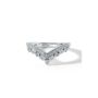 Riviera White Gold Lab Grown Diamond Wishbone Ring, thumbnail 3 of 5