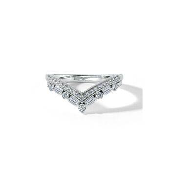 Riviera White Gold Lab Grown Diamond Wishbone Ring, 3 of 5