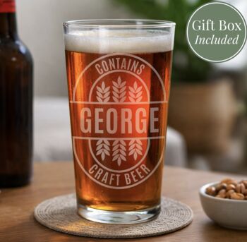 Personalised Brewery Style Pint Glass, 3 of 5