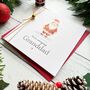 Handmade Scandi Santa Christmas Card For Him, thumbnail 4 of 6