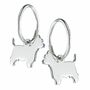 Westie Silhouette Earrings Sterling Silver, thumbnail 1 of 6
