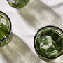 Set Of Four Bella Perle Green Glass Tumblers, thumbnail 6 of 8