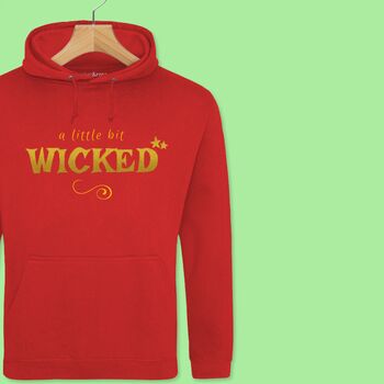 'A Little Bit Wicked' Glittery Teens/Adults Hoodie, 6 of 12