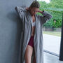 Women's 'Prince of Wales' Check Brushed Cotton Robe, thumbnail 3 of 4