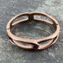 Hinged Bangle Link Style Dark Copper Tone, thumbnail 1 of 5