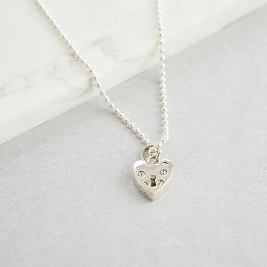 small silver heart necklace by silver service jewellery