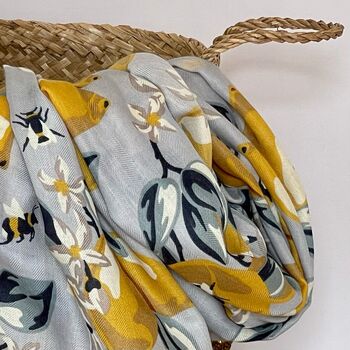 Lemon Tree Scarf In Silver, 2 of 4