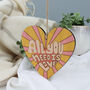 All You Need Is Love Hanging Retro Heart, thumbnail 4 of 9