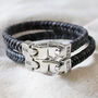Men's Personalised Tight Braid Leather Bracelet, thumbnail 1 of 12