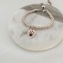 Rose Gold Print Memorial Sweetie Slider Bracelet, thumbnail 2 of 5