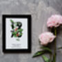Birth Flower Month And Year Print, thumbnail 2 of 9