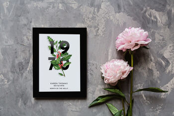 Birth Flower Month And Year Print, 2 of 9