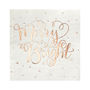 Rose Gold Foiled Merry And Bright Christmas Napkins, thumbnail 2 of 3