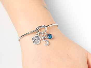 Personalised Paw Print Silver Bracelet Dog Lovers Gift, 10 of 10