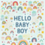 New Baby Boy Card, Rainbow New Baby Card, thumbnail 3 of 3