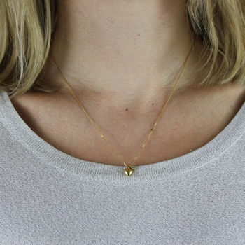 Heart Initial And Diamond Necklace Gold, 2 of 6