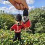 Handmade Felt Beefeater Bear Decoration, thumbnail 3 of 3