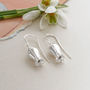 Sterling Silver Bluebell Drop Earrings, thumbnail 2 of 3