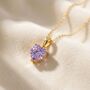 Alexandrite June Birthstone Love Heart Pendant Necklace, thumbnail 1 of 4