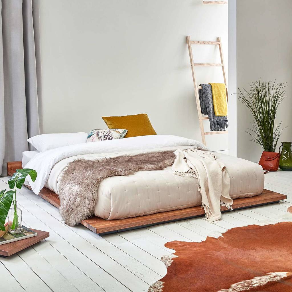 Low Wooden Modern Bed Frame By Get Laid Beds Notonthehighstreet Com