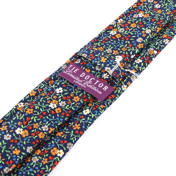Blue Abena Multicoloured Floral Tie, 2 of 3
