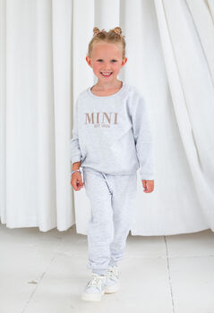 Child's Mini Est Personalised Embroidered Sweatshirt Jumper With Optional Matching Mama, 10 of 12