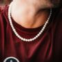 Mens Freshwater Pearl Chain Necklace, thumbnail 6 of 8