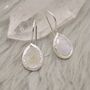 Rainbow Moonstone 925 Silver Earrings, thumbnail 2 of 8