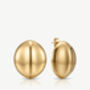 Big Solid Oval Stud Earrings, thumbnail 2 of 4