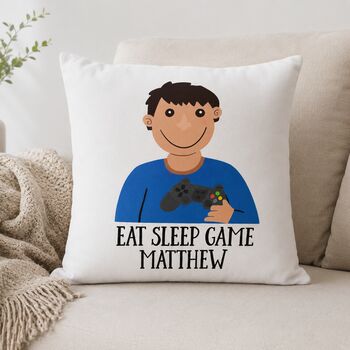 Personalised Gaming Cushion Gift For Gamers, 4 of 11