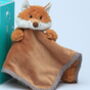 Fox Finger Puppet Baby Soother, Personalised, Boxed, thumbnail 1 of 6