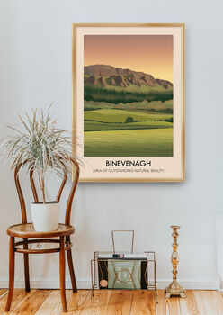 Binevenagh Aonb Travel Poster Art Print, 5 of 8