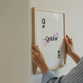 Drama Queen Playing Card Style Wall Art, 7 of 10