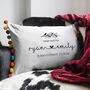 Personalised Names With Heart Velvet Cushion, thumbnail 3 of 10