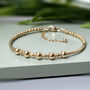 50th Birthday Bead Bracelet 14ct Gold Fill, thumbnail 3 of 5