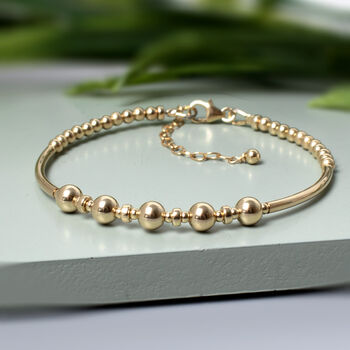 50th Birthday Bead Bracelet 14ct Gold Fill, 3 of 5