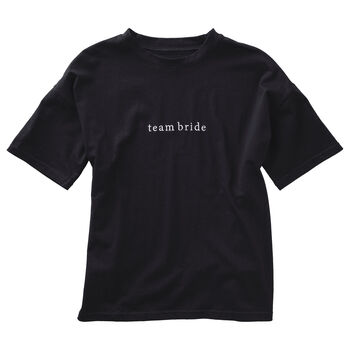 Black Embroidered Team Bride Hen Party Tshirt X Large, 2 of 3