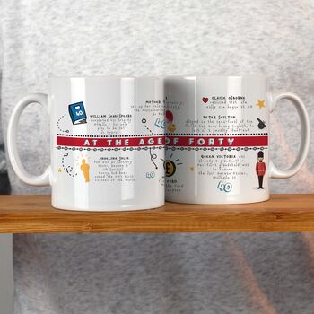 Life Begins At 40 Personalised 40th Birthday Mug, 8 of 10