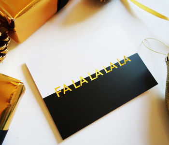 Monochrome And Gold Foil Luxury Christmas Card, 3 of 3