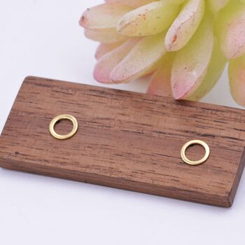 Sterling Silver Open Circle Stud Earrings, 5 of 11