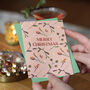 Vintage Style Mistletoe Christmas Cards, thumbnail 1 of 6